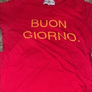 Wildfox buon girno tee shirt